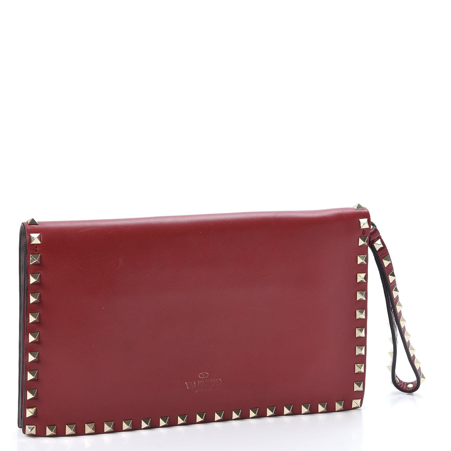 Valentino Garavani Nappa Rockstud Wristlet Clutch Rosso Valentino 2 of 8