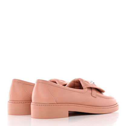Chanel Lambskin Quilted CC Turnlock Loafers 40 Dark Pink 4 of 17