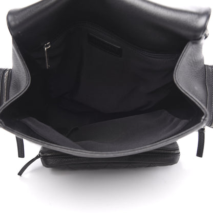 Chanel Grained Calfskin Quilted Large Casual Rock Backpack Black 4 of 8