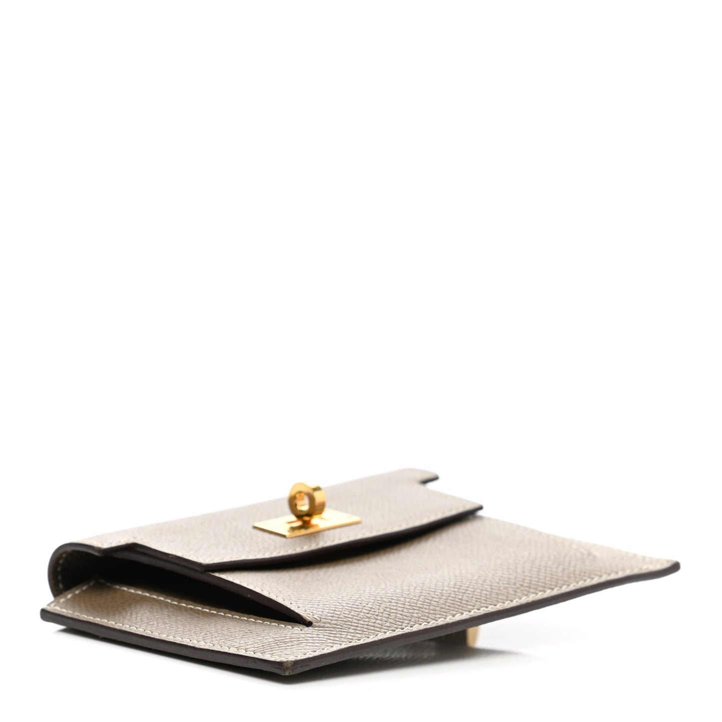 Epsom Kelly Pocket Compact Wallet Etoupe