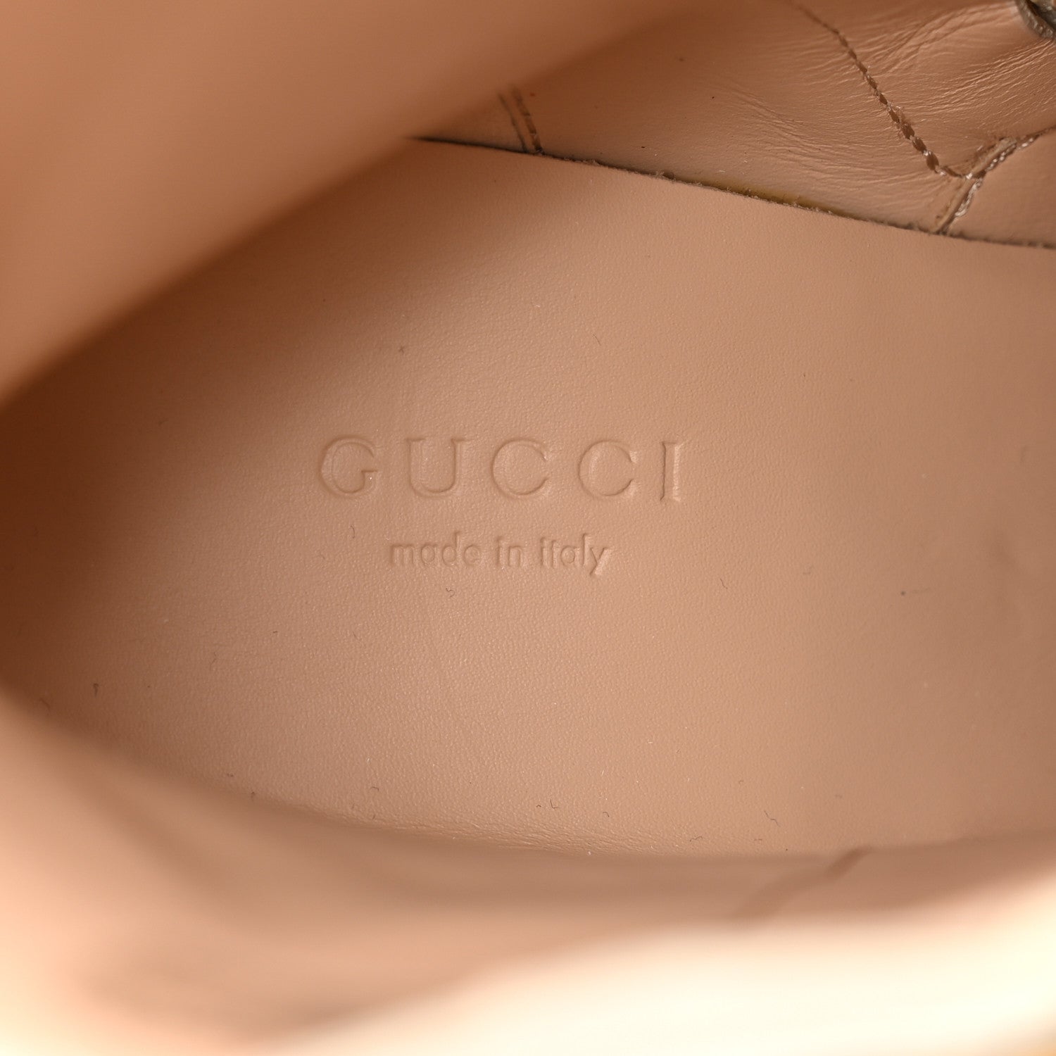 Gucci Kensington Calfskin Nappa GG Supreme Monogram Womens Double Buckle Ankle Boots 39 Mystic White Beige 8 of 9