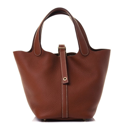 Hermes Taurillon Clemence Picotin Lock 18 PM Gold 1 of 4
