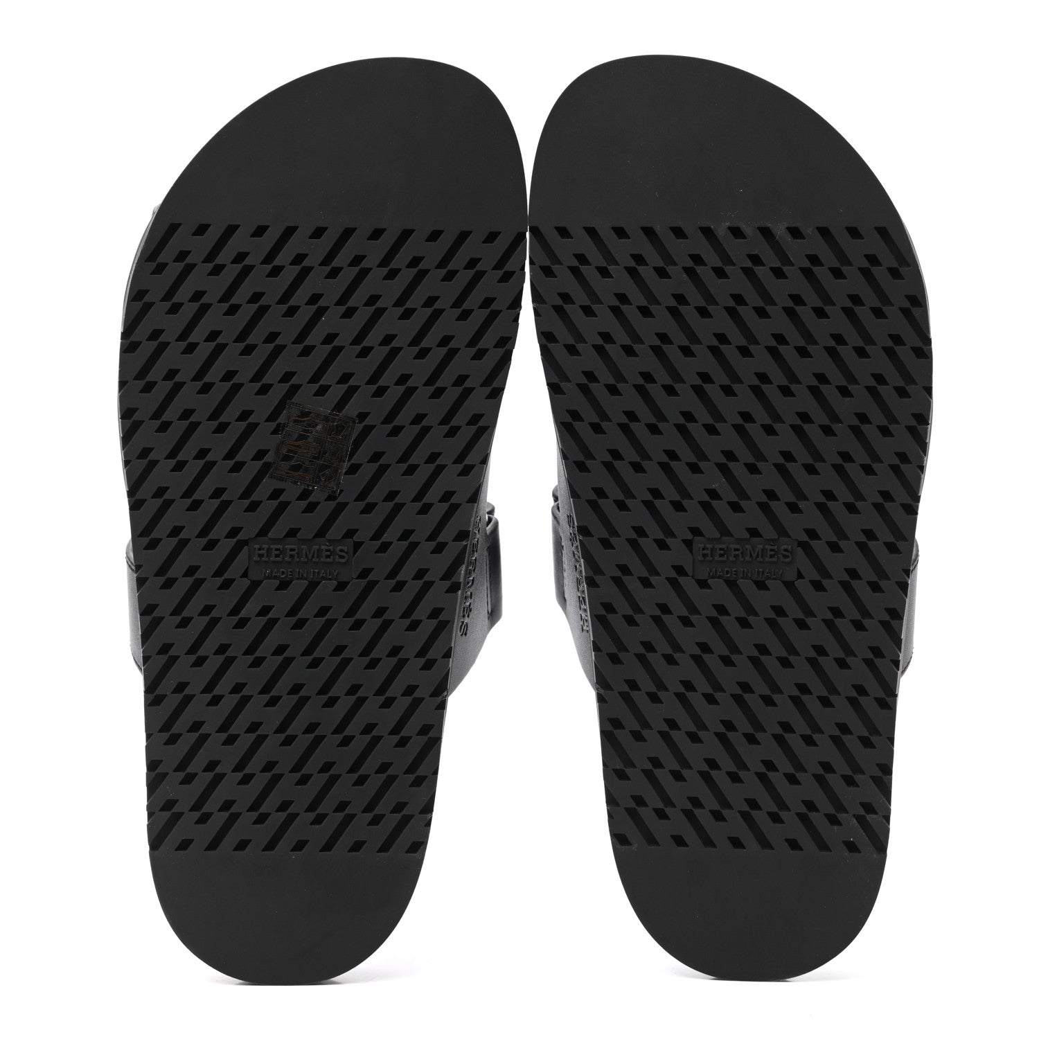 Hermes Calfskin Womens Chypre Sandals 37 Black 6 of 9