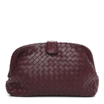 Bottega Veneta Nappa Intrecciato The Lauren 1980 Clutch Gigolo Red 1 of 9