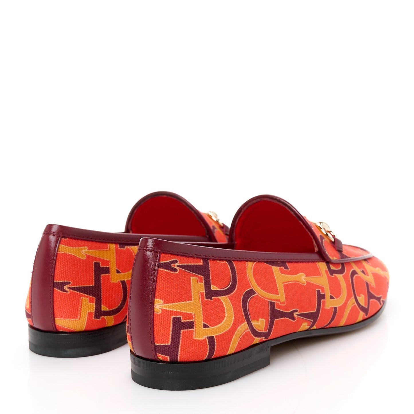 Canvas Horsebit Womens Jordaan Loafers 39.5 Orange Multicolor
