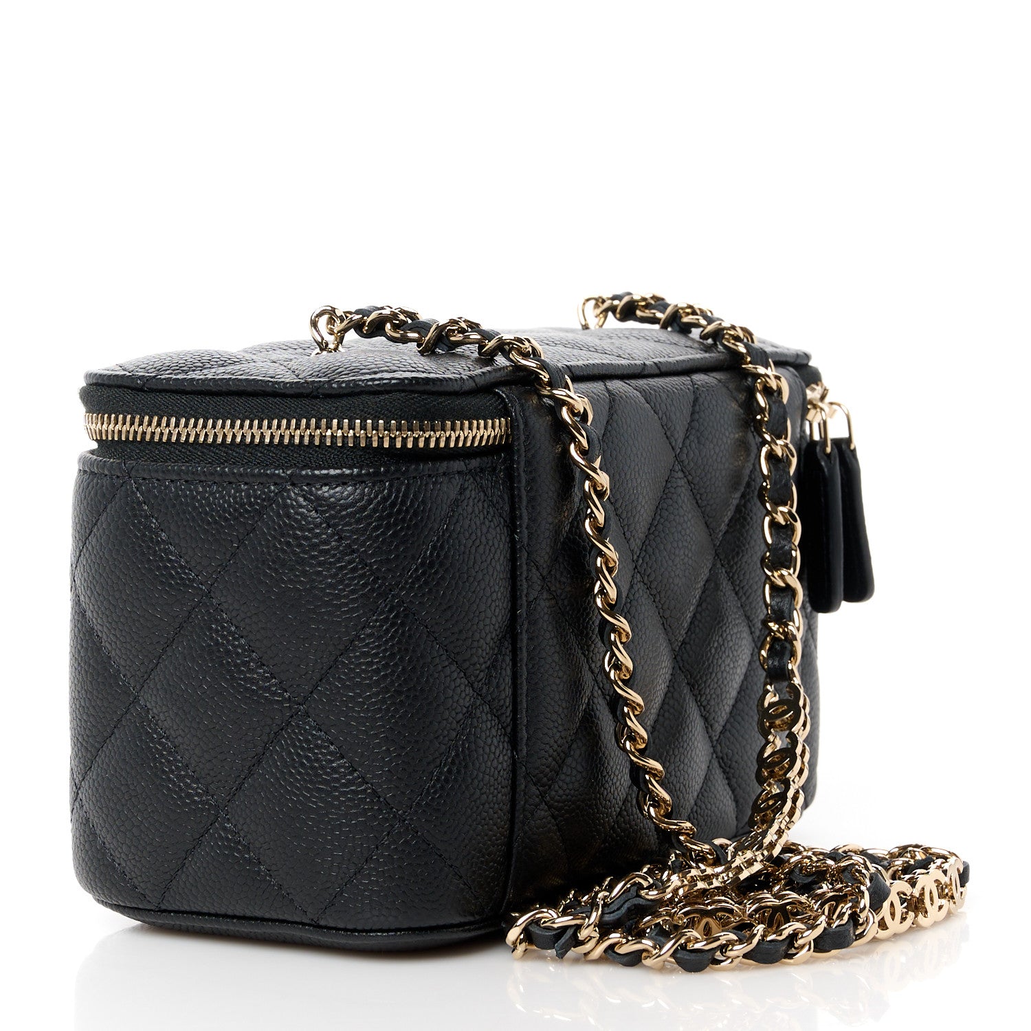 Chanel Caviar Quilted Small Vanity Case With Chain Black 3 of 11