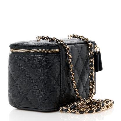 Chanel Caviar Quilted Small Vanity Case With Chain Black 3 of 11