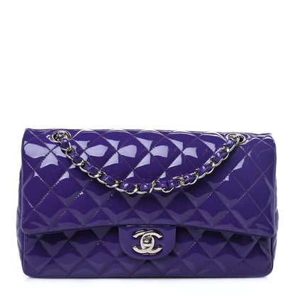 Chanel Patent Calfskin Quilted Medium Double Flap Purple 1 of 9