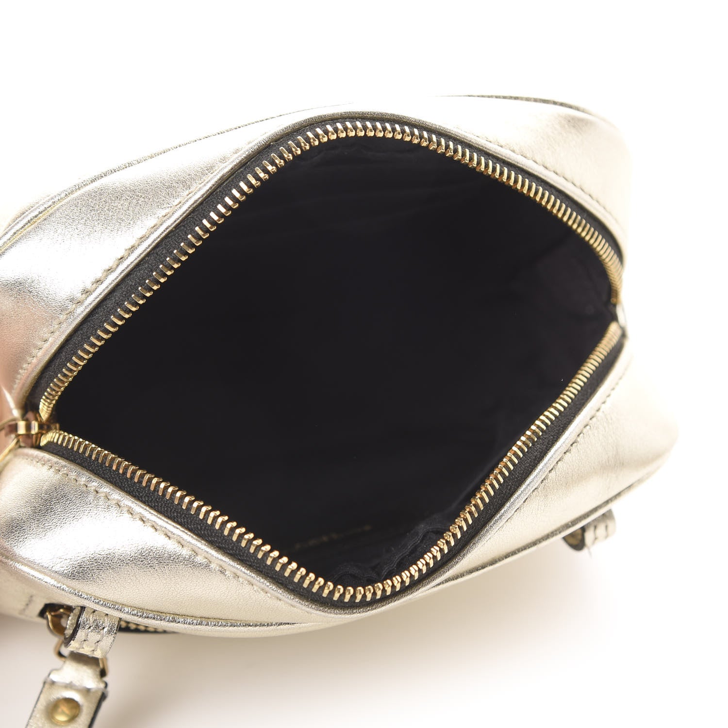 Saint Laurent Metallic Calfskin Matelasse Monogram Lou Belt Bag Platino 5 of 10