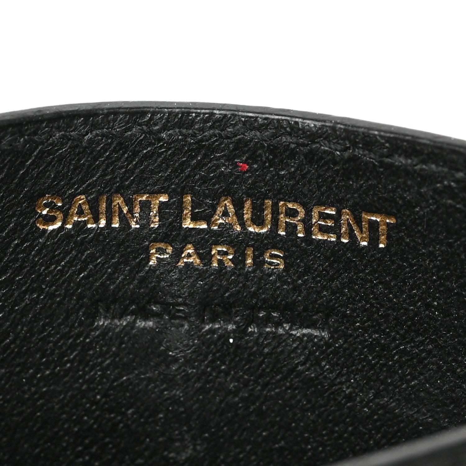 Saint Laurent Grain De Poudre Matelasse Chevron Monogram Credit Card Case Black 6 of 6