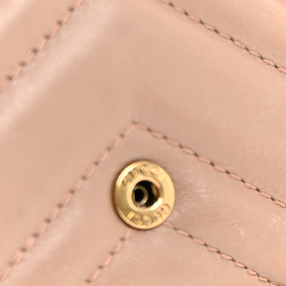 Gucci Calfskin Matelasse Super Mini GG Marmont Shoulder Bag Porcelain Rose 12 of 12