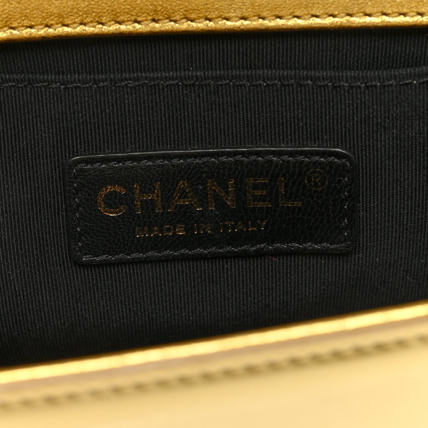 Chanel Metallic Patent Calfskin Quilted Medium Boy Flap Gold 6 of 11