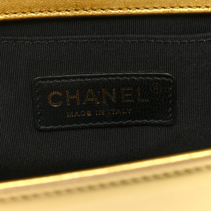 Chanel Metallic Patent Calfskin Quilted Medium Boy Flap Gold 6 of 11