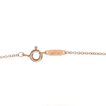 Tiffany 18K Rose Gold Diamond Crown Key Pendant Necklace 5 of 6