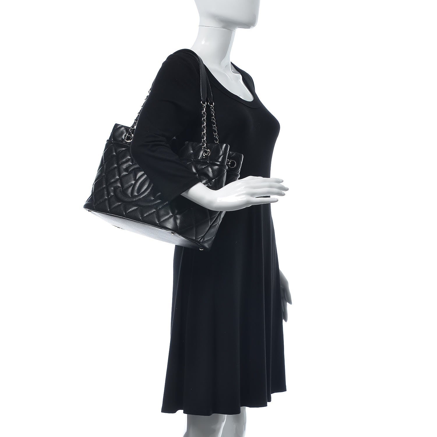 Chanel Caviar Quilted Timeless CC Soft Tote Black 2 of 10