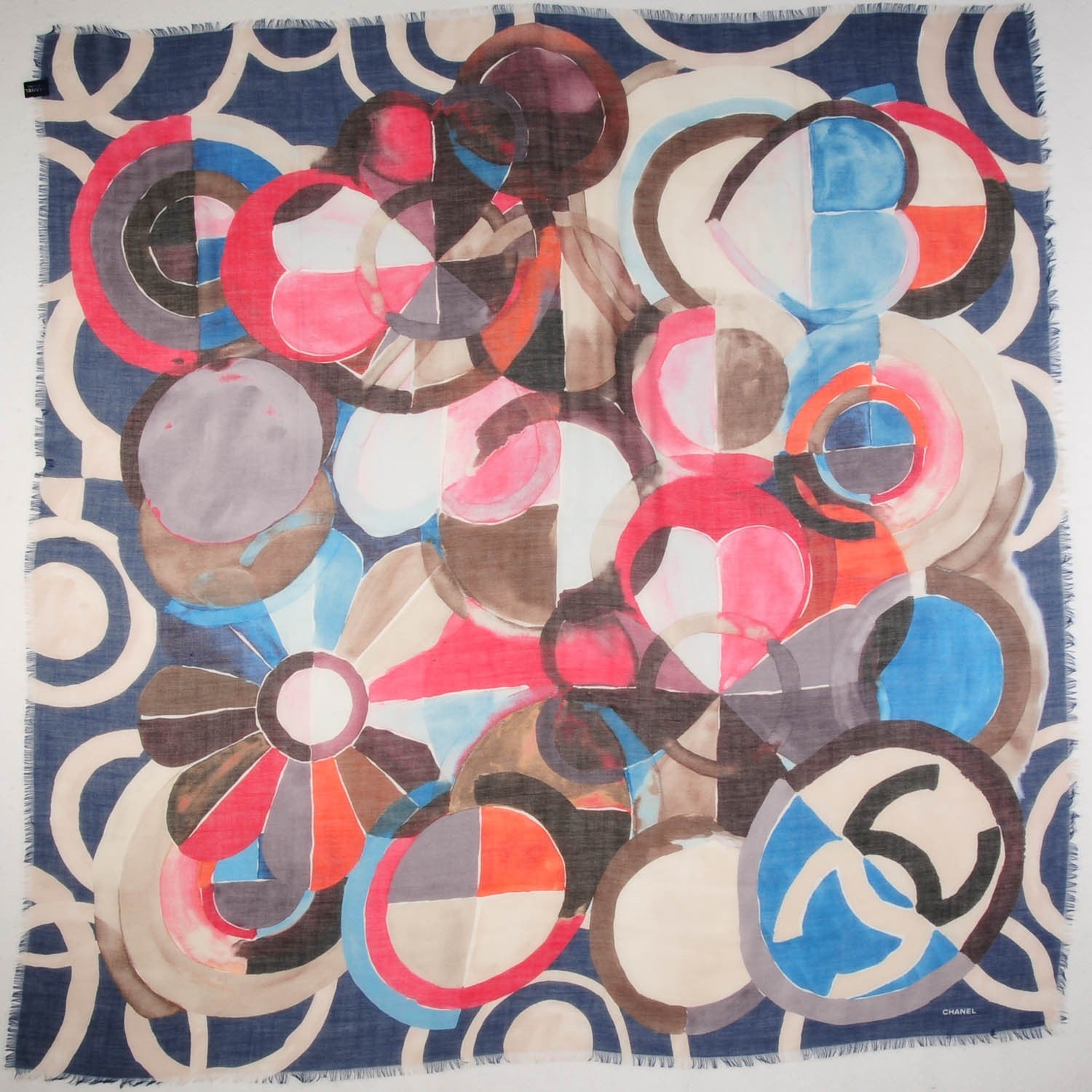 Chanel Cashmere Silk CC Scarf Multicolor 2 of 5