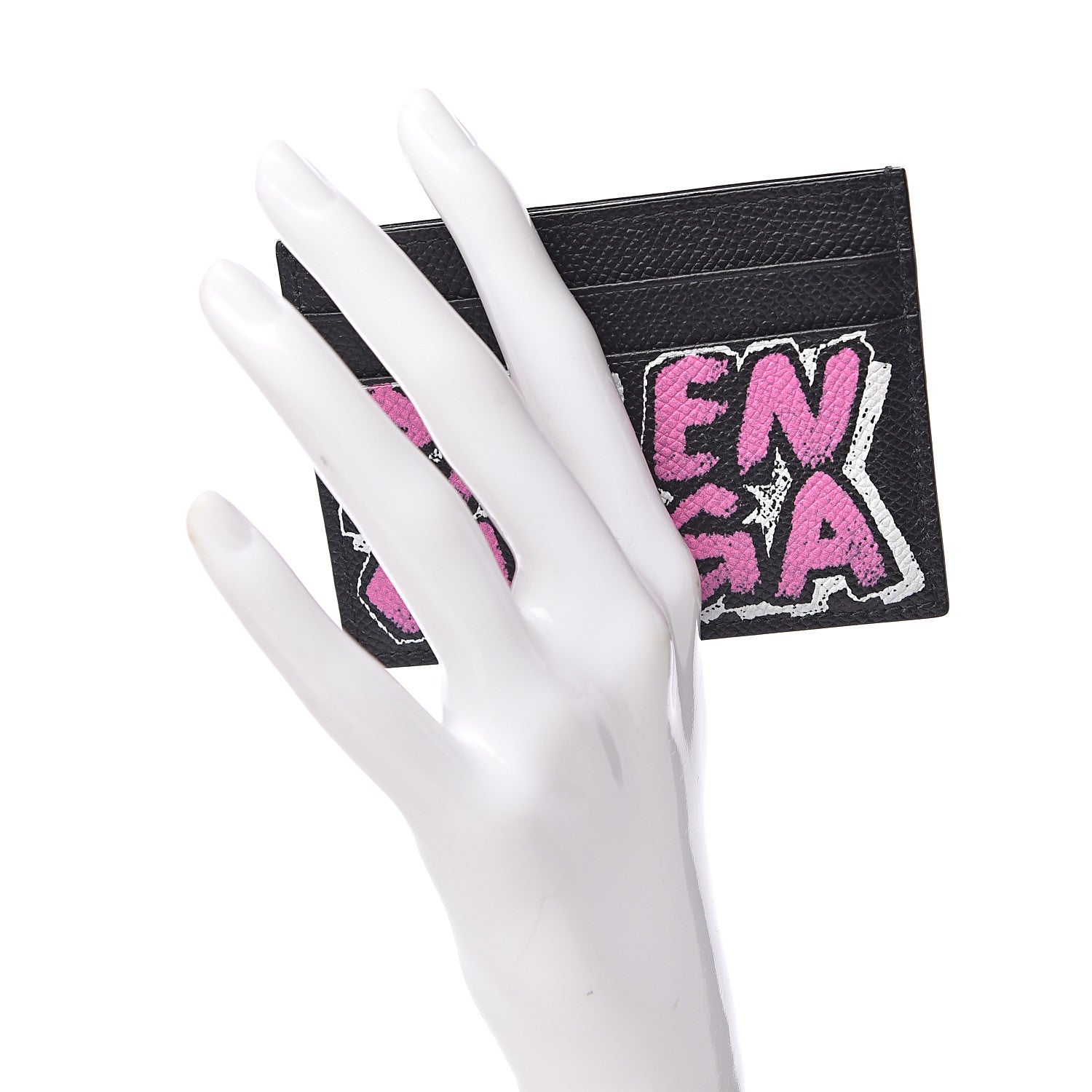 Balenciaga Signature Grained Calfskin Graffiti Ville Multi Card