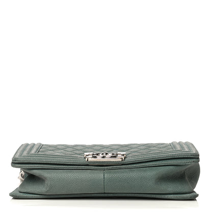 Chanel Iridescent Caviar Quilted Medium Boy Flap Green 10 of 21