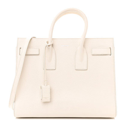 Saint Laurent Grained Calfskin Small Sac De Jour Dove White 1 of 15