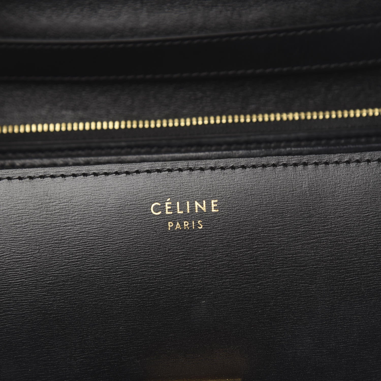 Celine Box Calfskin Medium Classic Box Flap Bag Black 6 of 12