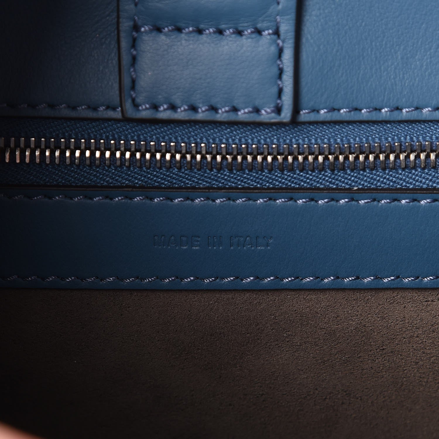 Fendi Vitello Century Raffia Elaphe F is Fendi FF Woven Embroidered Small Runaway Satchel Blue 7 of 8