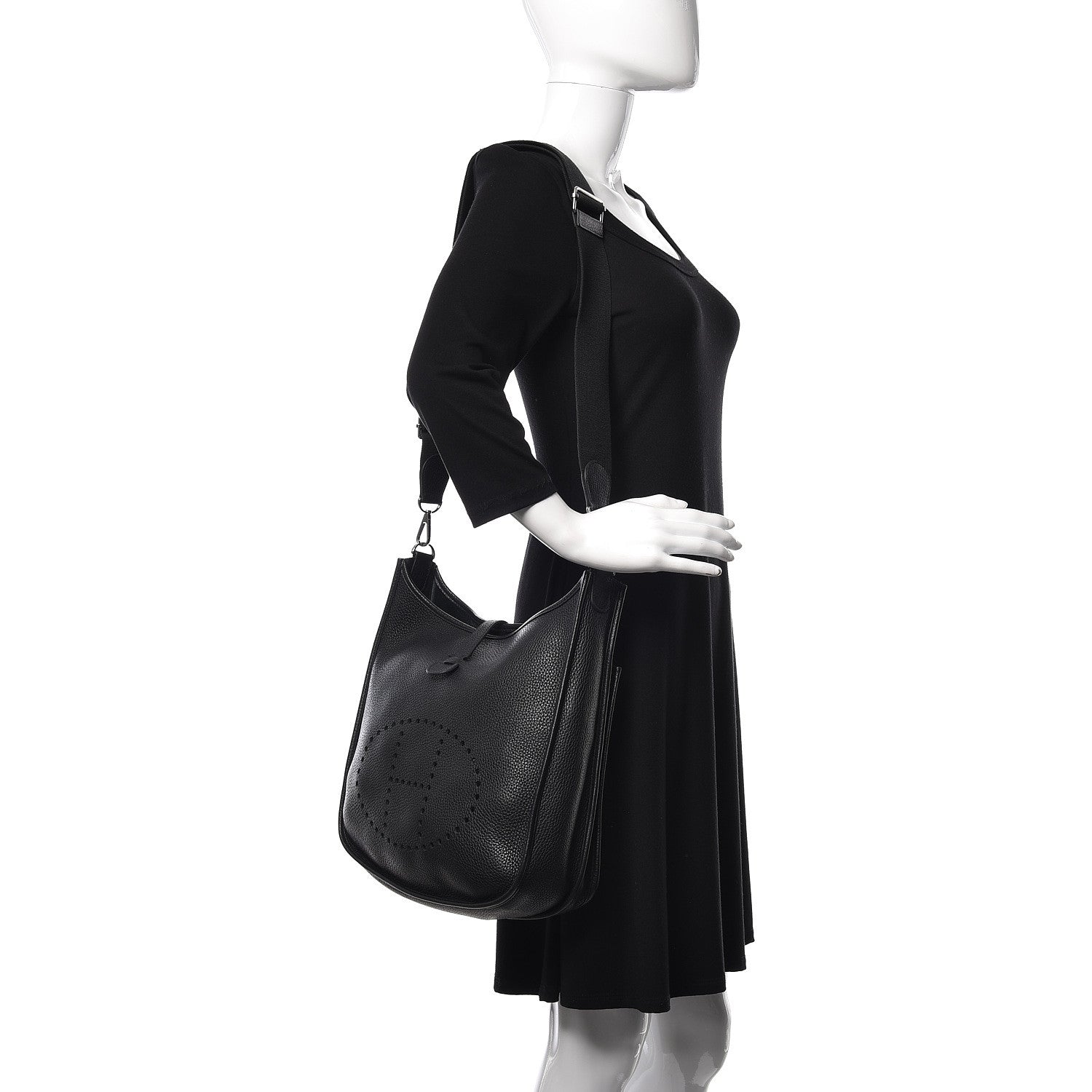 Hermes Taurillon Clemence Evelyne III GM Black 2 of 9