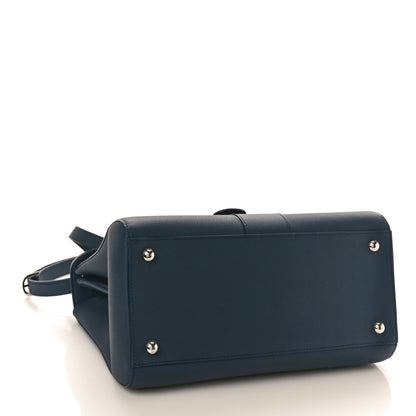 Delvaux Grained Calfskin MM Brillant Satchel Navy 5 of 11