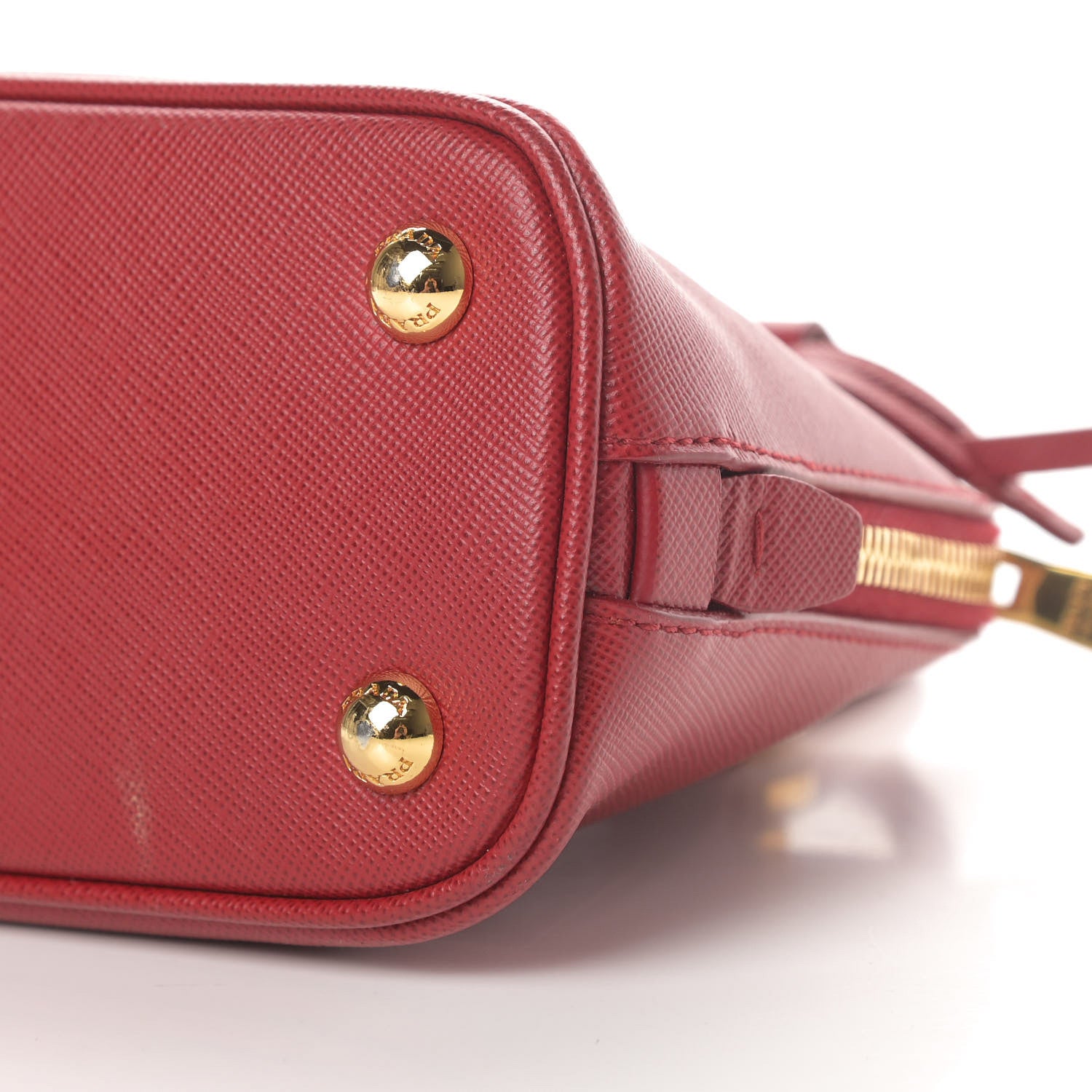 Prada Saffiano Lux Mini Promenade Tote Fuoco 9 of 11