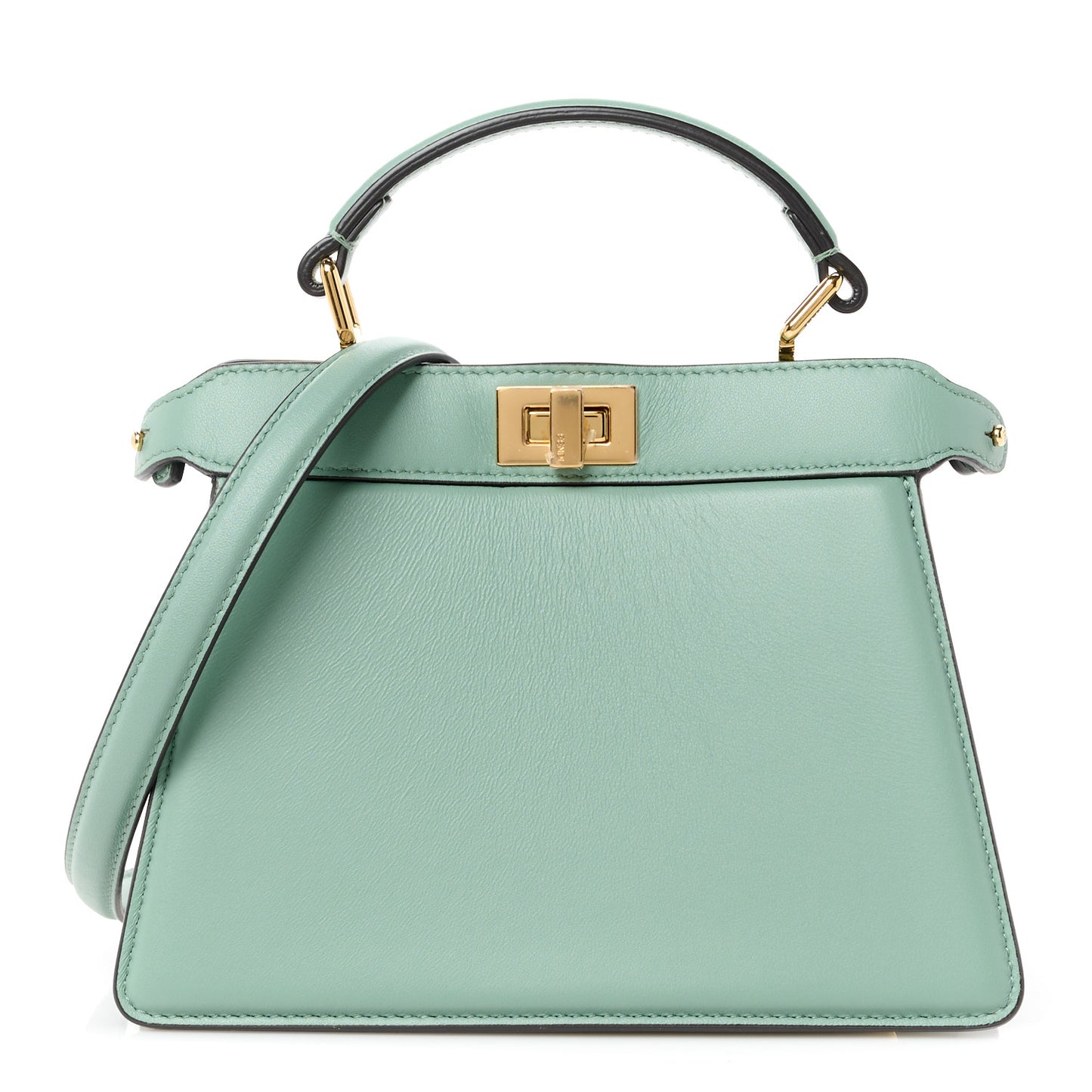 Shiny Nappa Petite Peekaboo I SEE U Satchel Menta