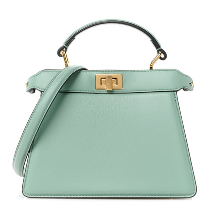 Fendi Shiny Nappa Petite Peekaboo I SEE U Satchel Menta 1 of 12