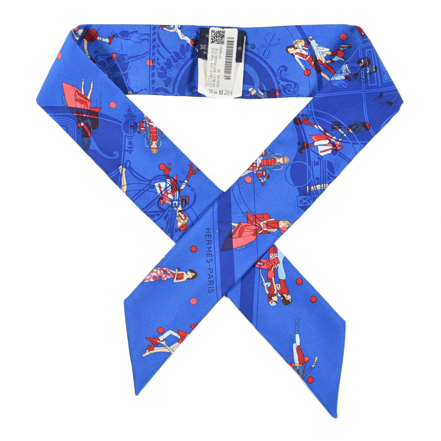 Silk Ex-Libris Les Parisiennes Twilly Bleu Royal Rouge Ciel