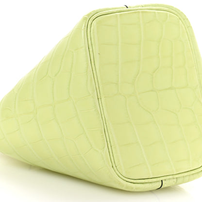 Hermes Matte Alligator Micro Picotin Lock Jaune Bourgeon 9 of 11