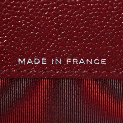 Chanel Caviar Quilted Flap Card Holder Wallet Burgundy 7 of 11