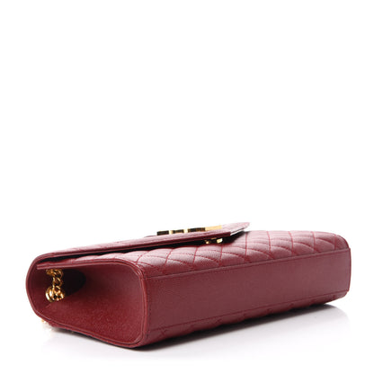 Saint Laurent Grain De Poudre Textured Mixed Matelasse Triquilt Medium Monogram Satchel Oxblood 5 of 14