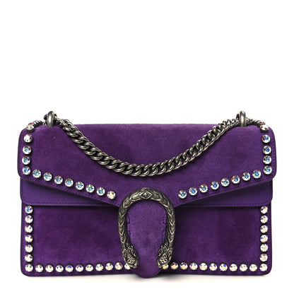 Gucci Suede Crystal Small Dionysus Shoulder Bag Bright Purple 1 of 10