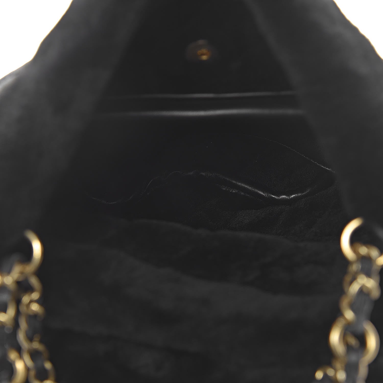 Chanel Lambskin Shearling Quilted CC Backpack Black 5 of 9