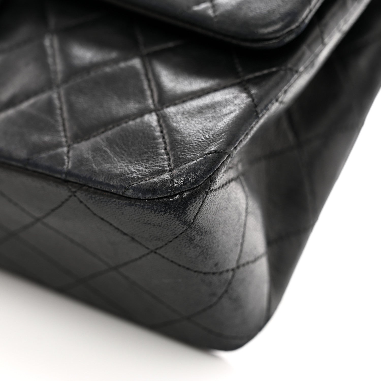 Chanel Lambskin Quilted Medium Double Flap Black 11 of 15