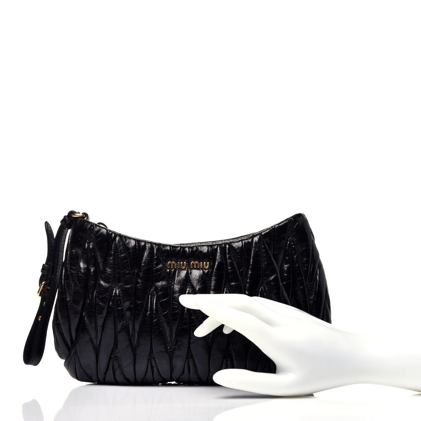Matelasse Lux Wristlet Clutch Black