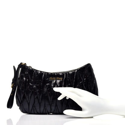 Miu Miu Matelasse Lux Wristlet Clutch Black 2 of 9