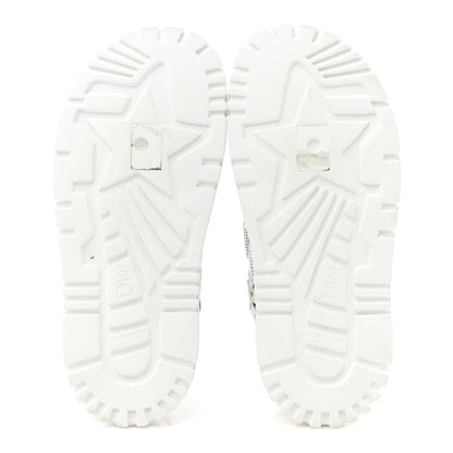 Christian Dior Technical Knit Jute Dioract 10mm Sandals 37.5 White Black 5 of 9