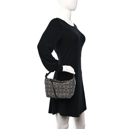 Loewe Jacquard Anagram Calfskin Small Cubi Bag Navy 3 of 8