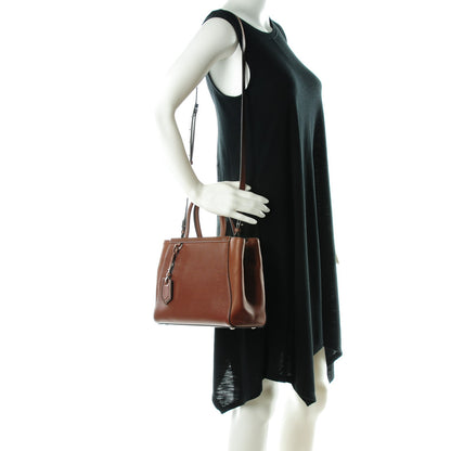 Fendi Vitello Elite Petite 2Jours Tote Walnut 2 of 8