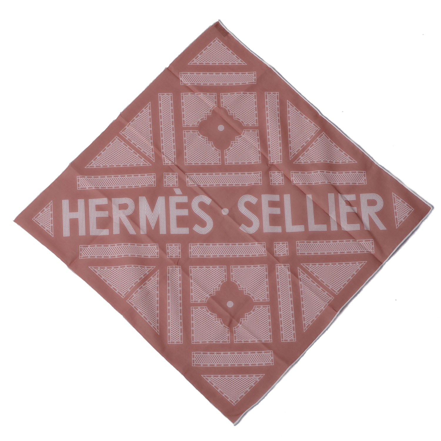 Hermes Cotton Sellier Pocket Square Scarf 2 of 3