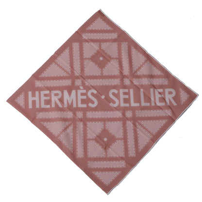 Hermes Cotton Sellier Pocket Square Scarf 2 of 3