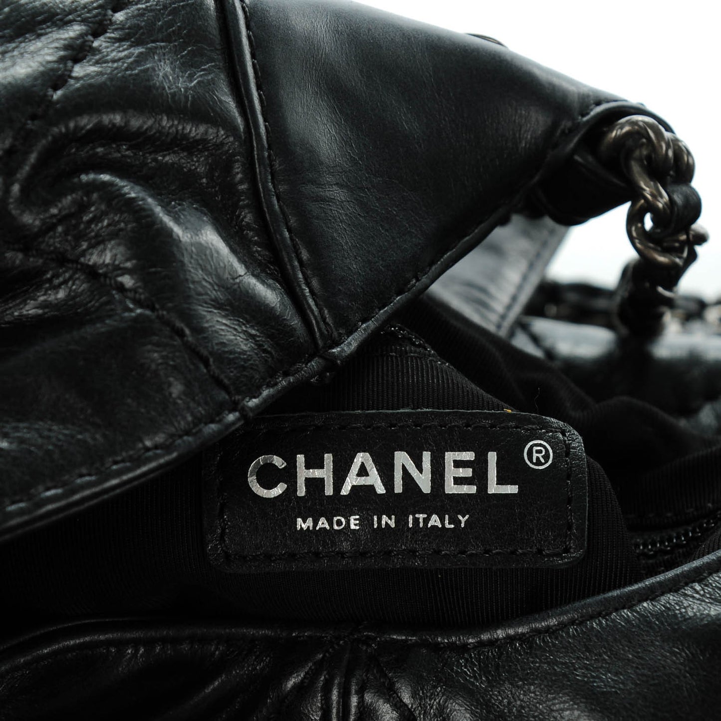 Aged Calfskin Quilted Coco Supple Hobo Black