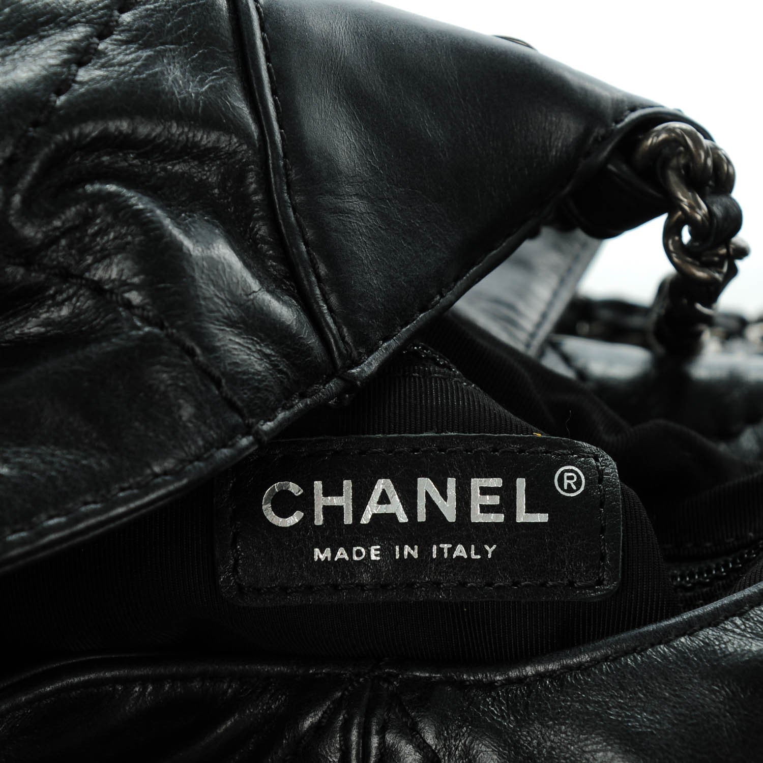 Chanel Aged Calfskin Quilted Coco Supple Hobo Black 6 of 6
