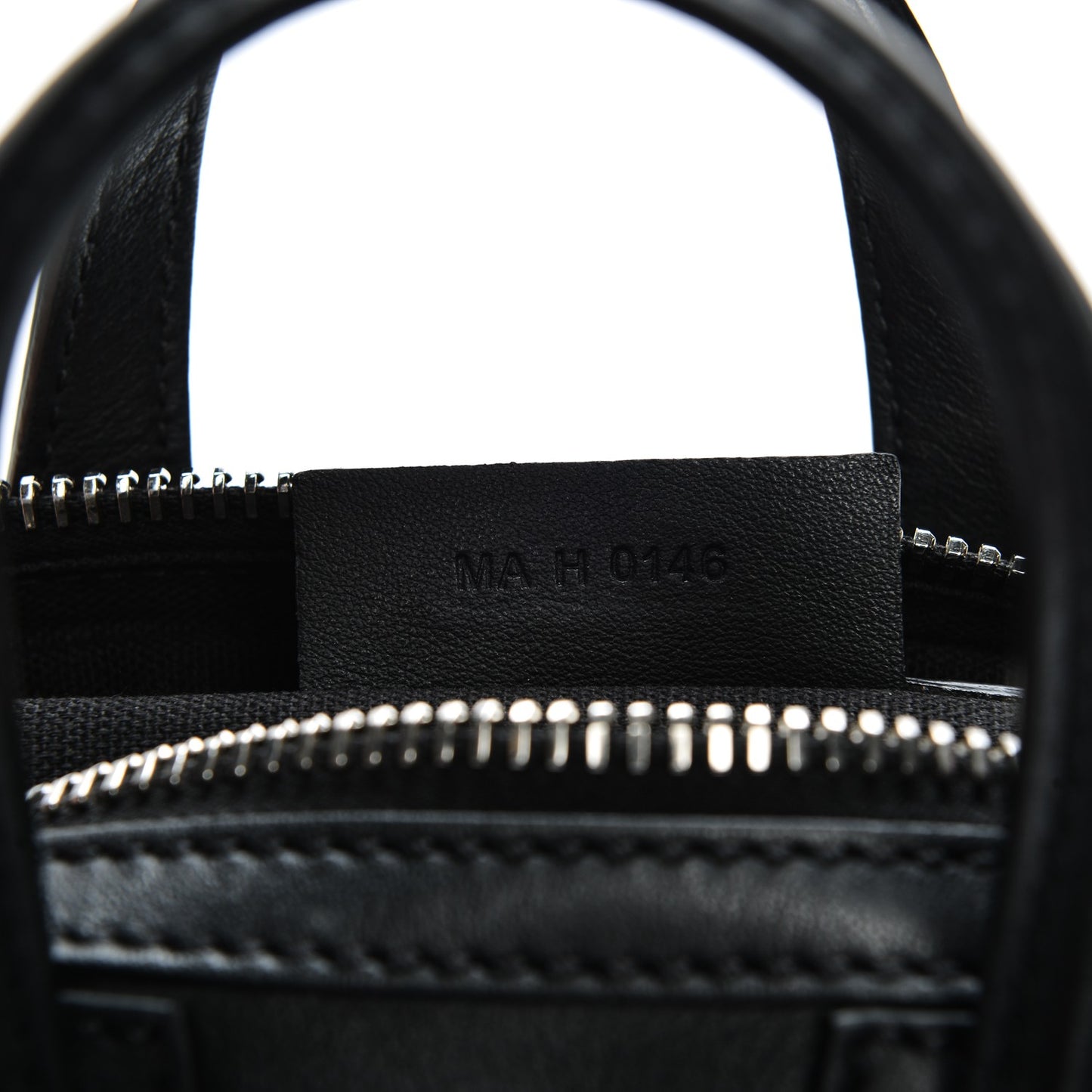 Waxed Calfskin Micro Metal Cross Nightingale Black