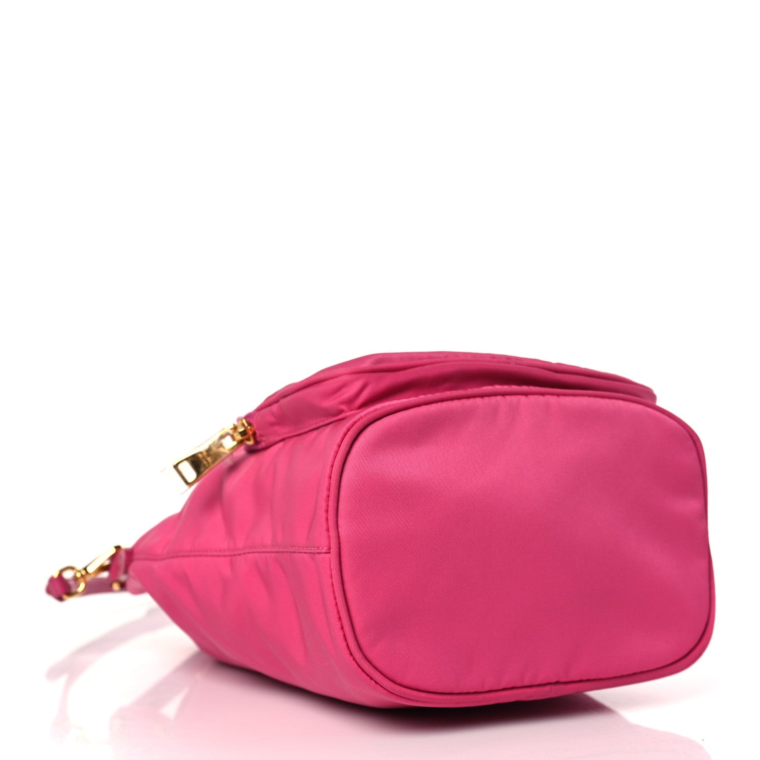 Prada Saffiano Tessuto Nylon Mini Bucket Crossbody Bag Pink 4 of 8