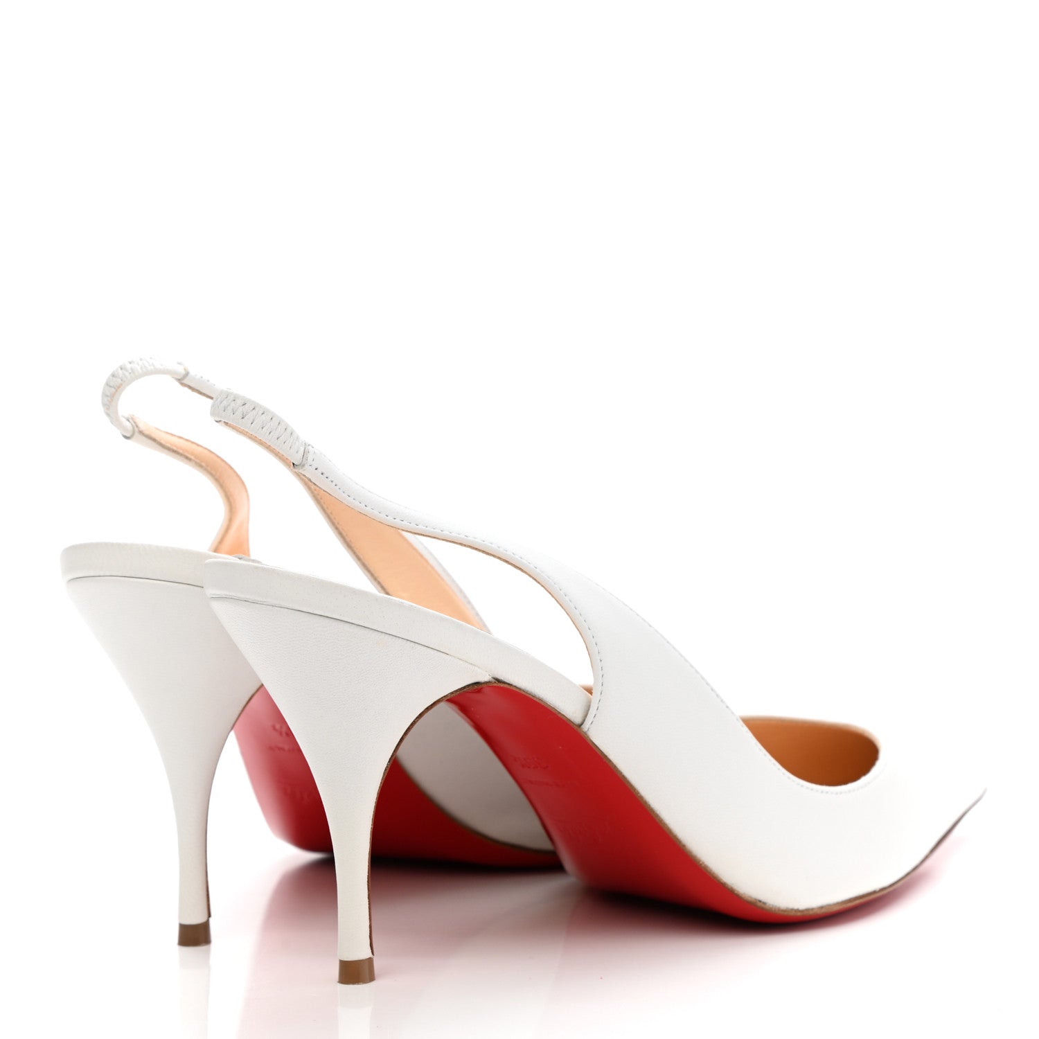 Christian Louboutin Nappa Clare Sling 80 Pumps 39.5 White 5 of 10