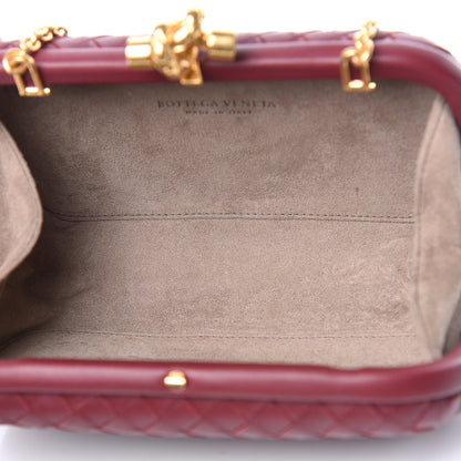 Bottega Veneta Nappa Intrecciato Chain Knot Clutch Bordeaux 6 of 9